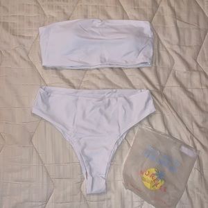 BNWT Aurelle Skye Bikini white size L